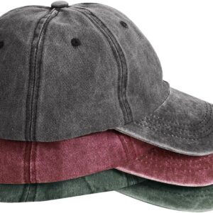 Baseball Cap Cotton Adjustable Unstructured 3 Pack - Image 10