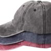 Baseball Cap Cotton Adjustable Unstructured 3 Pack