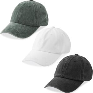 Baseball Cap Cotton Adjustable Unstructured 3 Pack - Image 11