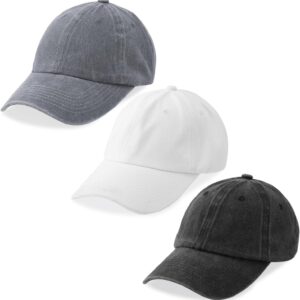 Baseball Cap Cotton Adjustable Unstructured 3 Pack - Image 14