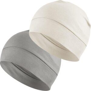 Cotton Beanie Sleep Hats 2-Pack Lightweight - Image 16