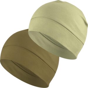 Cotton Beanie Sleep Hats 2-Pack Lightweight - Image 22