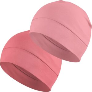 Cotton Beanie Sleep Hats 2-Pack Lightweight - Image 23