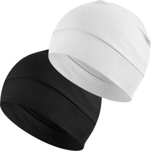 Cotton Beanie Sleep Hats 2-Pack Lightweight - Image 9