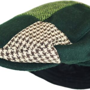 Men's Classic Herringbone Wool Blend Newsboy Hat Large X-Large Charcoal - Image 15