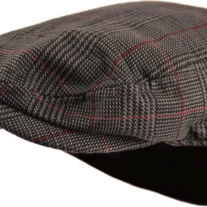 Men's Classic Herringbone Wool Blend Newsboy Hat Large X-Large Charcoal - Image 17