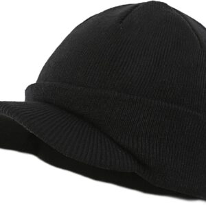 Men's Winter Beanie Hat Warm Double Knit